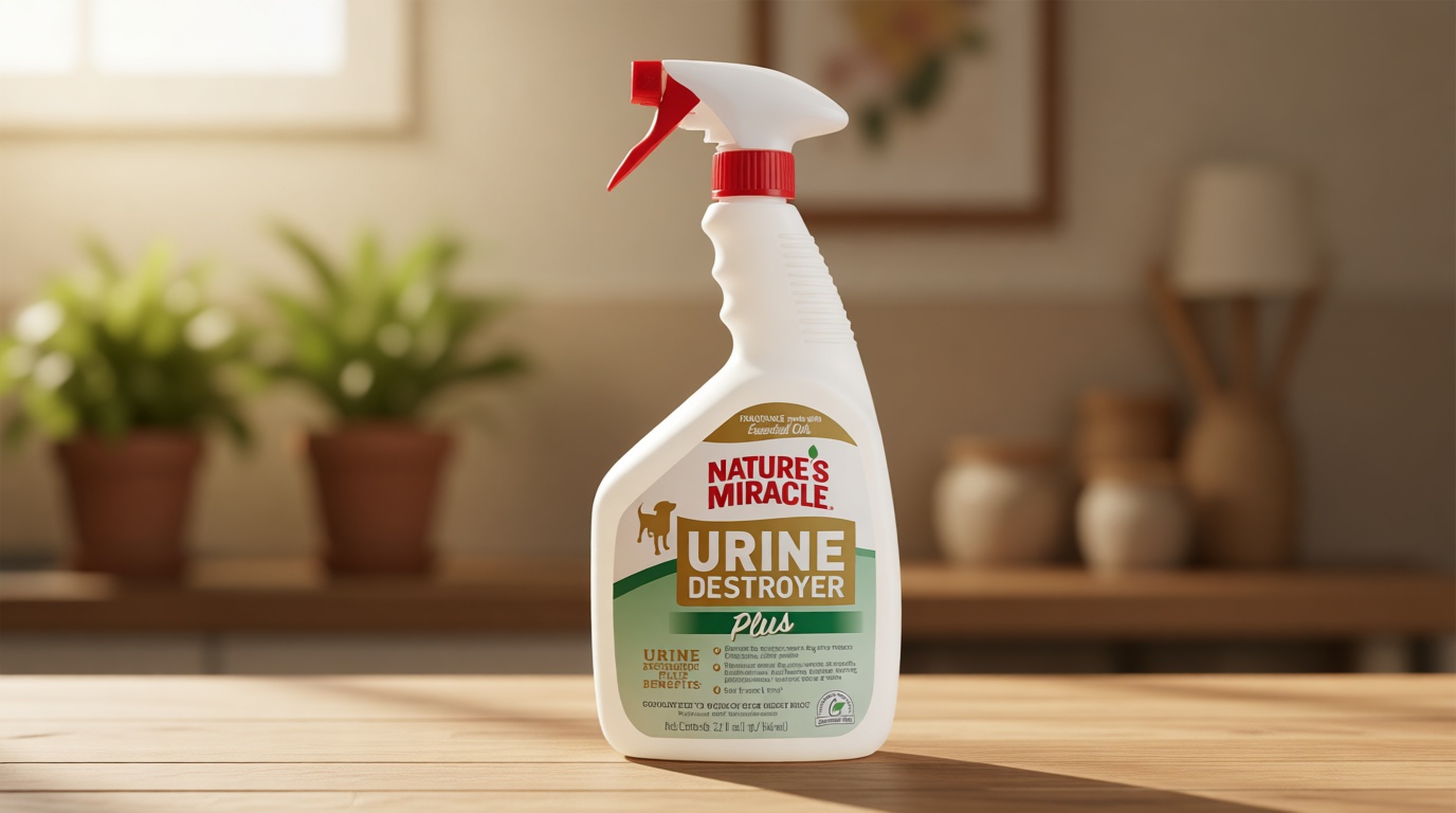 Nature’s Miracle Urine Destroyer Plus Dog, 32 Ounces, Enzymatic Formula, Ready-to-Use