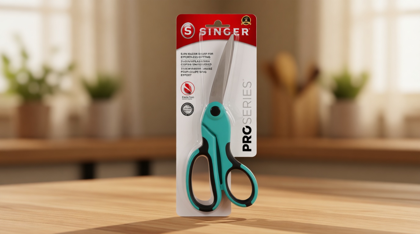 SINGER 8-1/2-Inch ProSeries Heavy Duty Bent Sewing Scissors