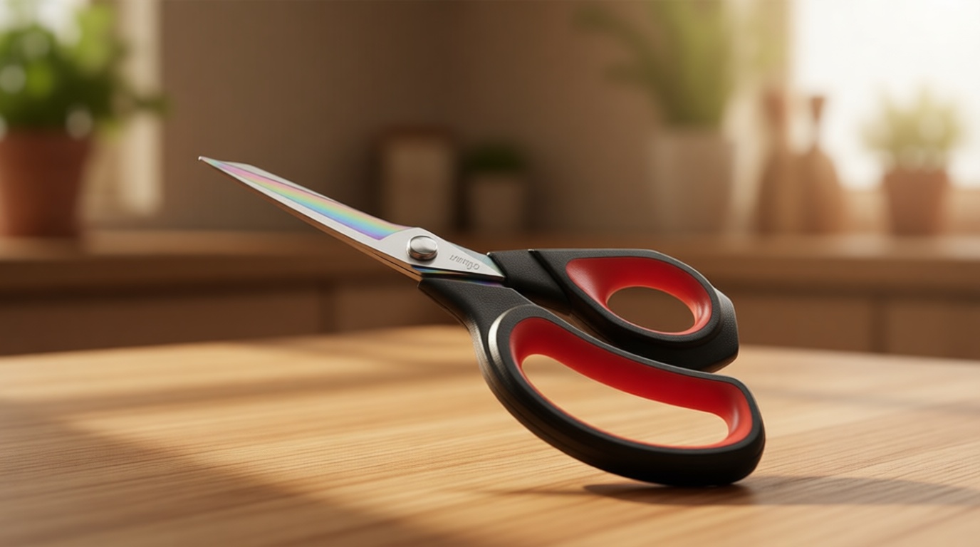 LIVINGO Premium Tailor Scissors Heavy Duty Multi-Purpose Titanium Coating Forged Stainless Steel Sewing Fabric Leather Dressmaking Comfort Grip Shears Professional Crafting (9.5 INCH) Recycled Claim Standard 100 Recycled Claim Standard Blended