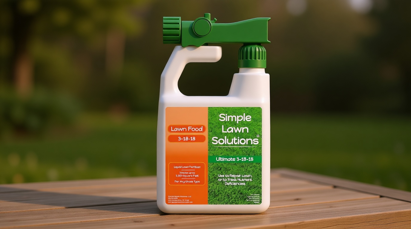 Ultimate 3-18-18 NPK- Lawn Food Quality Liquid Fertilizer- Easy to Use Concentrated Spray- Any Grass Type- Summer & Fall Nutrients- Simple Lawn Solutions - Turf Hardiness & Root Vigor (32 Ounce)
