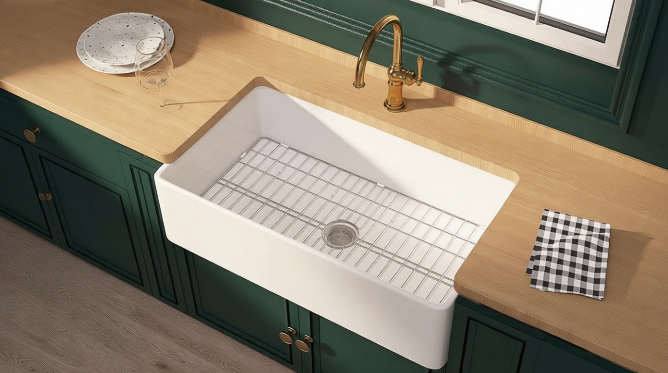 Miuara Farmhouse Sink 36 Inch - Extra Large Apron Front Kitchen Sink Reversible 36"x20"x10", Undermount, Farm House Style Deep Single Bowl, Heavy Duty Solid Fireclay, Glossy White, for Kitchen