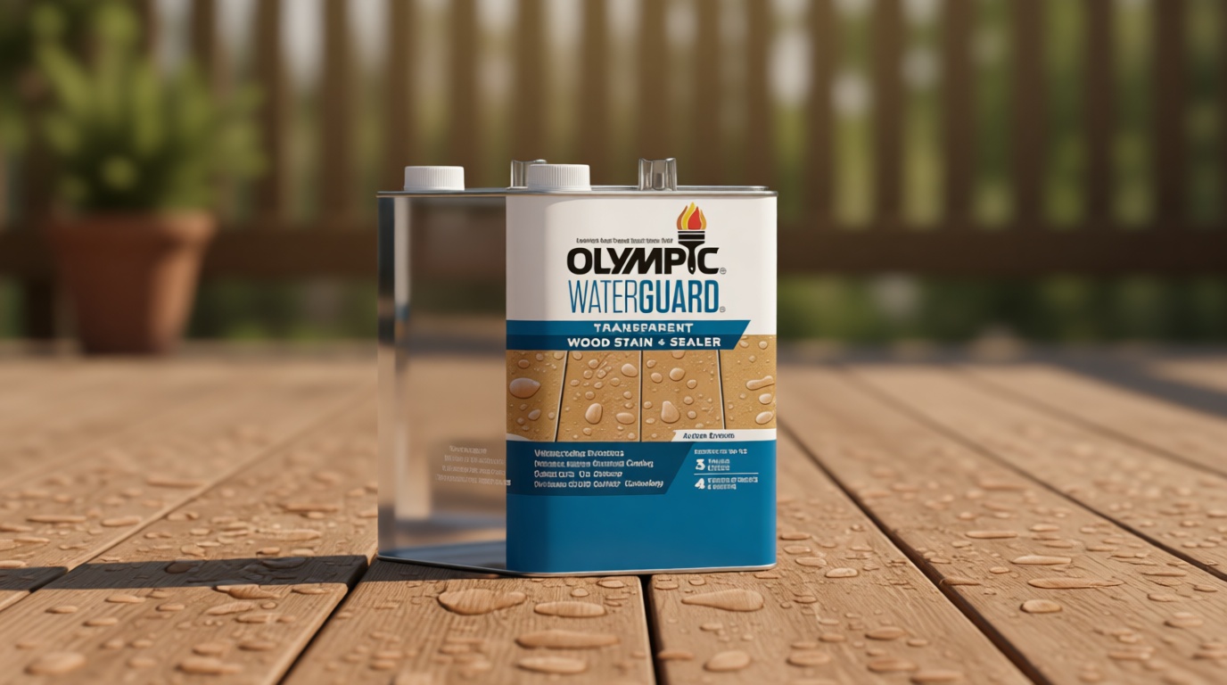 Olympic WaterGuard 1 gal. Acorn Brown Transparent Wood Stain and Sealer