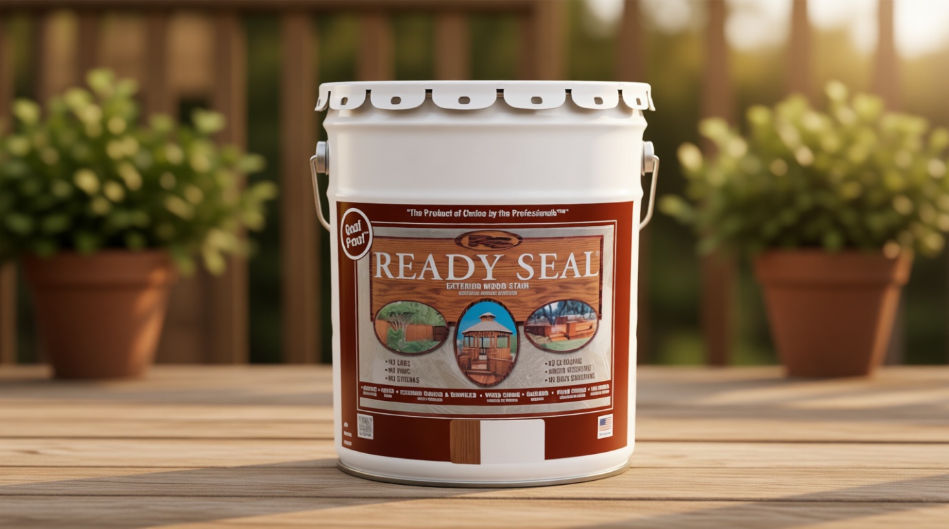 Ready Seal Exterior Wood Stain | Semi-Transparent Oil-Based Formula | Professional Grade Stain and Sealer in One | Ideal for Decks, Fences, Pergolas, Wood Siding & More | 5 Gallon | Dark Walnut