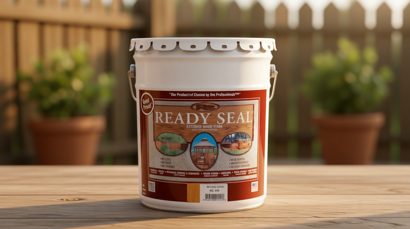 Ready Seal Exterior Wood Stain | Semi-Transparent Oil-Based Formula | Professional Grade Stain and Sealer in One | Ideal for Decks, Fences, Pergolas, Wood Siding & More | 5 Gallon | Natural Cedar