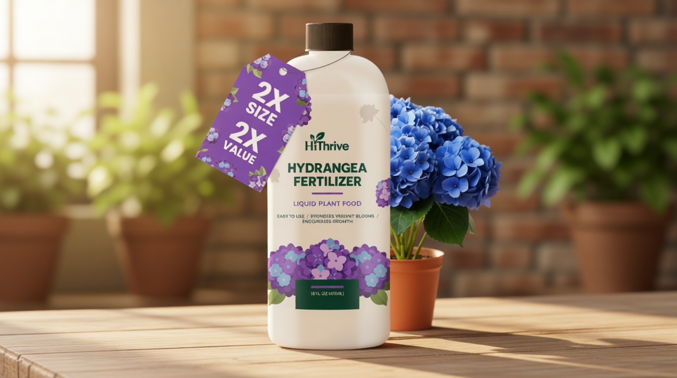 16oz Hydrangea Fertilizer - Makes 16 Gallons of Hydrangea Plant Food, Hydrangeas Indoor Plant Fertilizer Liquid for Lush Growth, Strong Stems, and Vibrant Blooms, Nutrient-Rich Flower Food