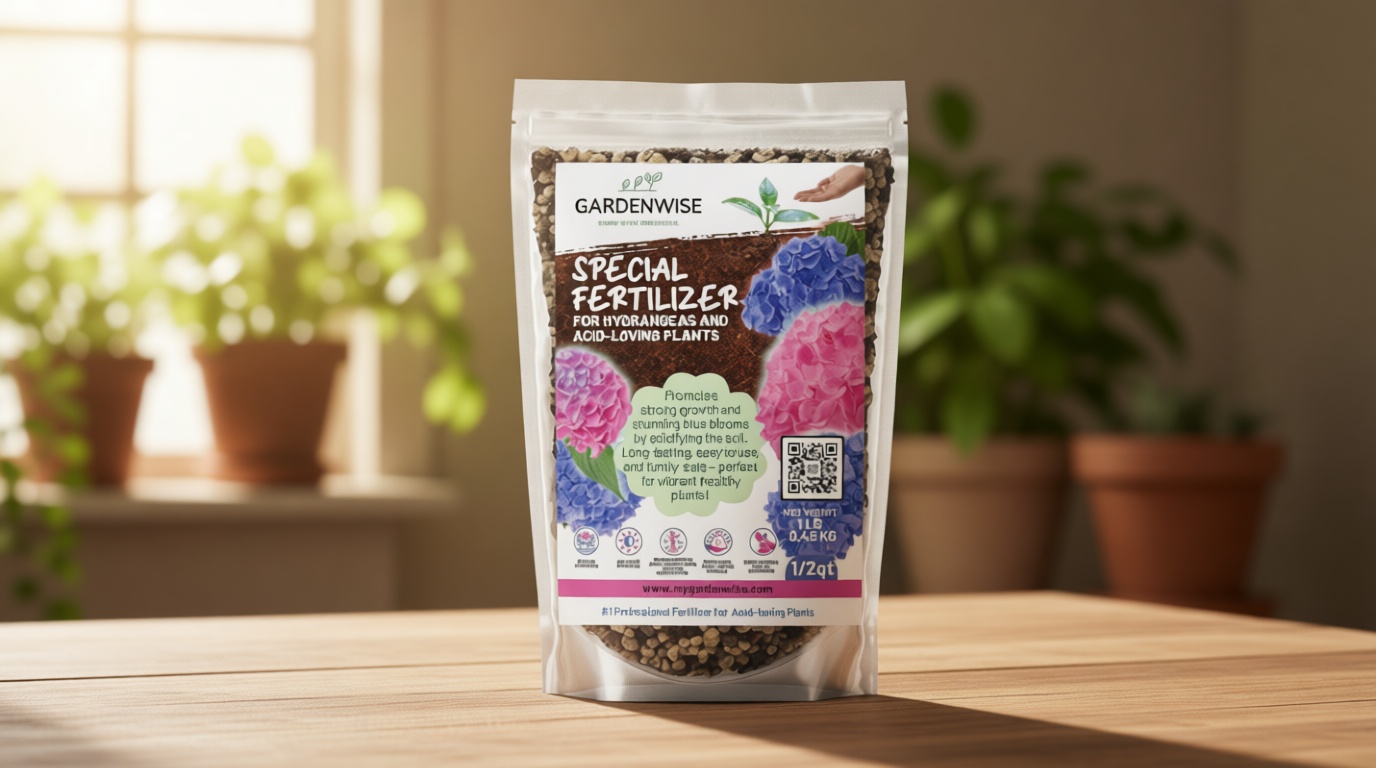 GARDENWISE Slow Release Hydrangea Fertilizer with Iron & Sulfur – Indoor & Outdoor Soil Acidifier for Miracle Growth (1/2 qt)