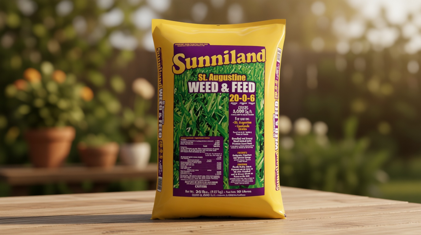 Sunniland St.Augustine Weed & Feed Lawn Fertilizer for St. Augustine Grass 5000 sq ft