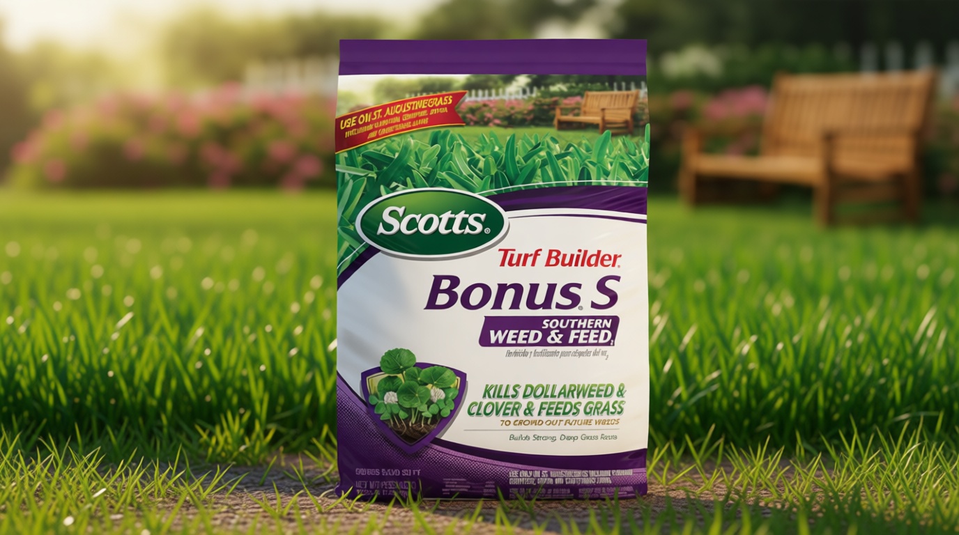 Scotts Turf Builder Bonus S Southern Weed & Feed2 - Weed Killer and Lawn Fertilizer, Lawn Care, 5,000 Sq. Ft., 17.24 Ibs.