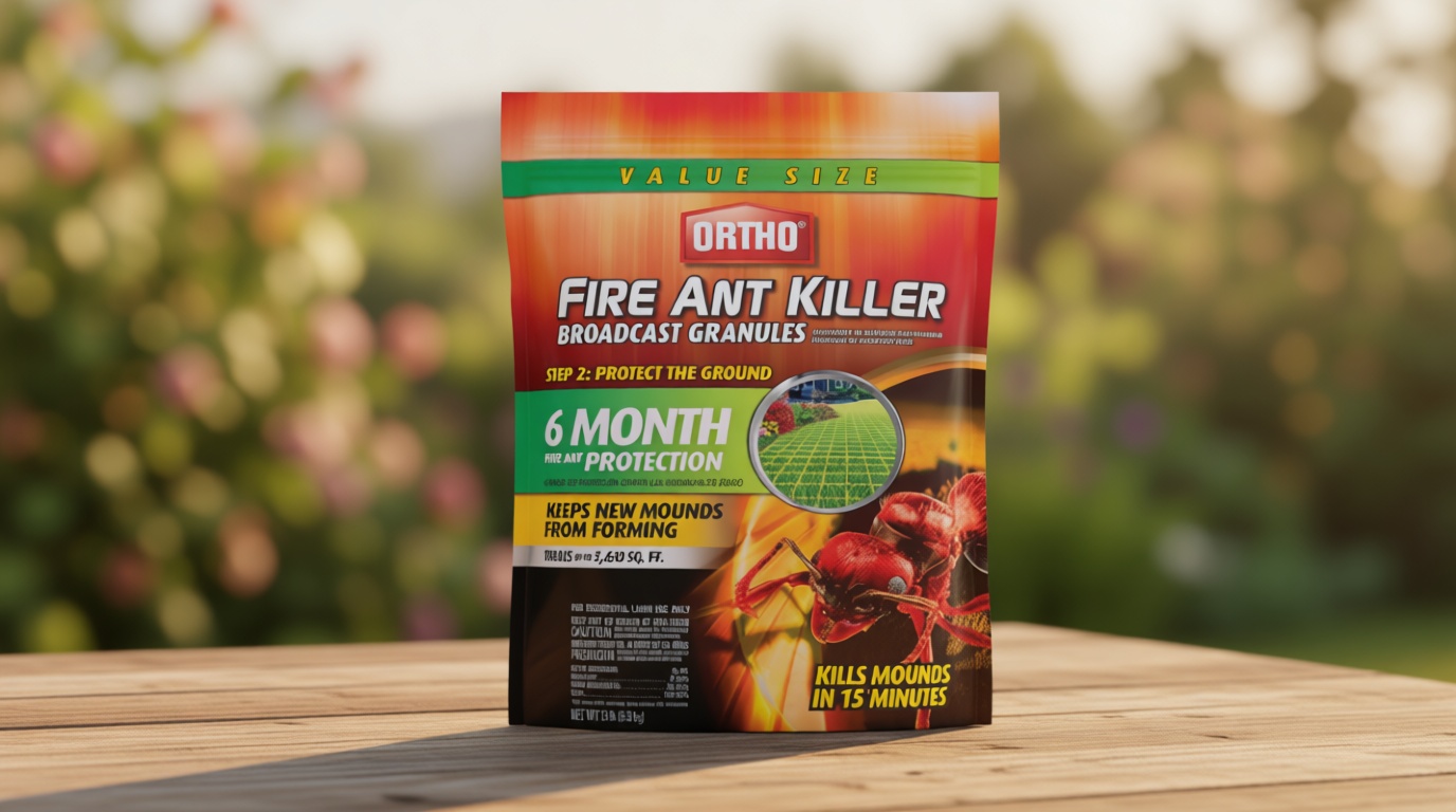 Ortho Fire Ant Killer Broadcast Granules - Fire Ant Granules for Outdoors, Kills Mounds in 15 Minutes, 6 Month Protection, Treats Up to 5,650 sq. ft., 13 lb.