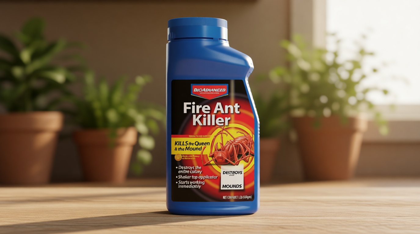 BioAdvanced Fire Ant Killer Dust - Kills the Queen - Destroys Up to 130 Mounds - Outdoor Ant Killer - 1 lb Bottle