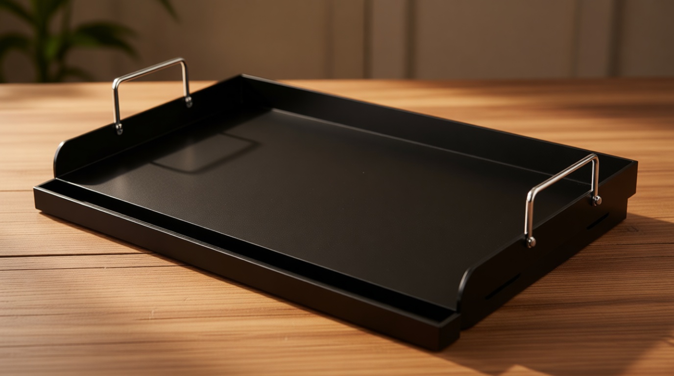 Utheer 25" x 16" Nano-Ceramic Nonstick Griddle for Gas & Charcoal Grills – Universal Flat Top with Grease Groove, Reinforced Ridges & High Sidewalls, Perfect for Healthy Cooking, Parties & Camping Recycled Claim Standard Blended