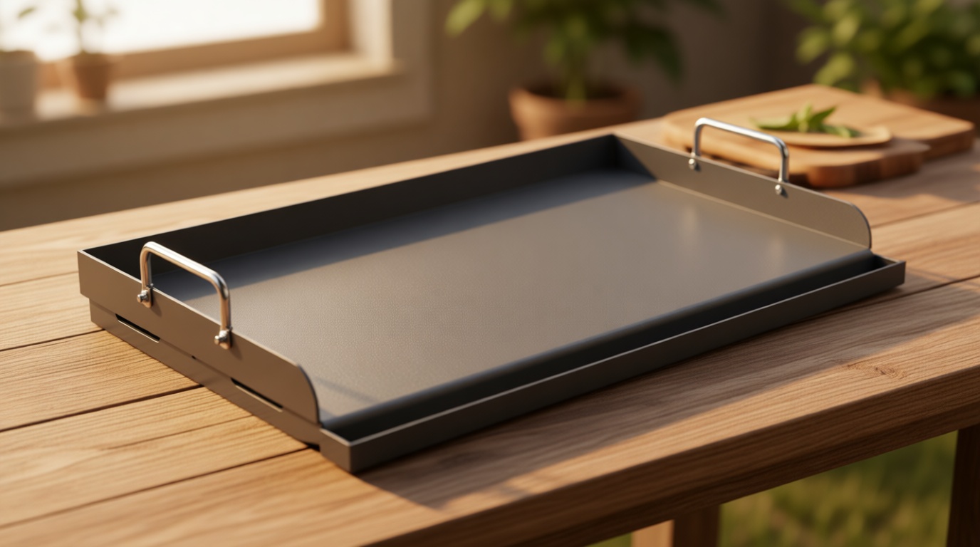 25" x 16" Cast Iron Flat Top Griddle - 23lb Heavy Duty - Oil Coating Non-Toxic - High Sidewalls Universal Grill Insert Fits Gas/Charcoal/Electric Grills for Weber Charbroil Nexgrill Recycled Claim Standard Blended