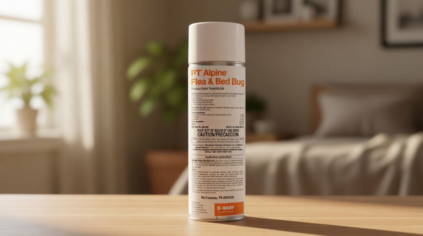BASF PT Alpine Flea & Bed Bug Killer, Fast Acting Insecticide, Extended Long Lasting Pest Control Formula, Quick Dry, Non-staining, Ready to Use Spray Can 14 oz