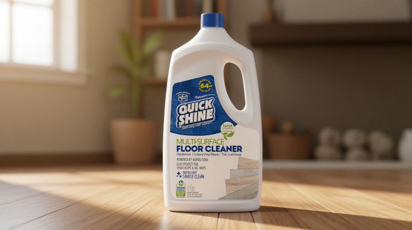 Quick Shine Multi Surface Floor Cleaner 64oz, Ready to Use-Streak Free-No Rinse, Use on Hardwood, Laminate, Luxury Vinyl Plank & Stone, Use in Spray Mops & Vac Mops, Safer Choice Cleaner U.S. EPA Safer Choice