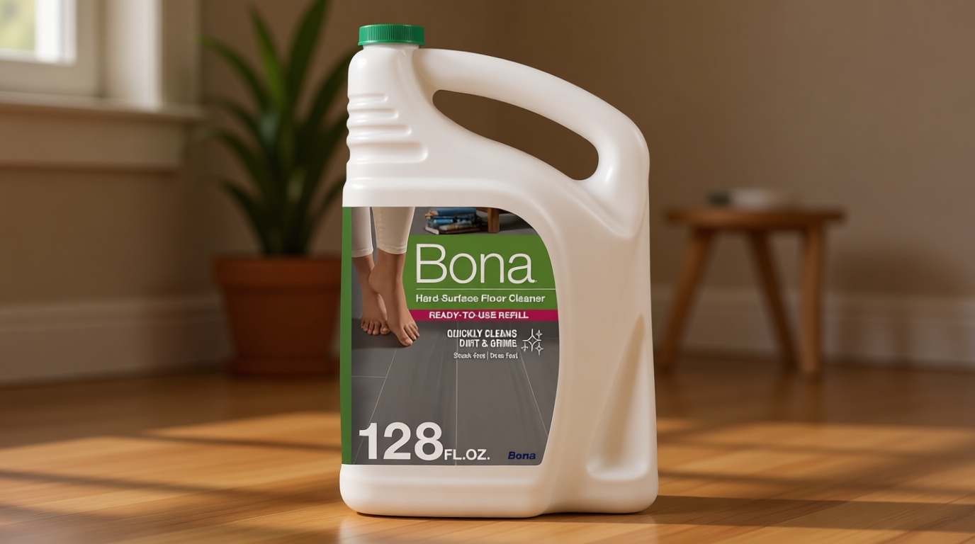 Bona Multi-Surface Floor Cleaner Refill - 128 fl oz - Unscented - Refill for Bona Spray Mops and Spray Bottles - Residue-Free Floor Cleaning Solution for Stone, Tile, Laminate, and Vinyl Floors U.S. EPA Safer Choice [Amazon-developed Certification] Compact by Design