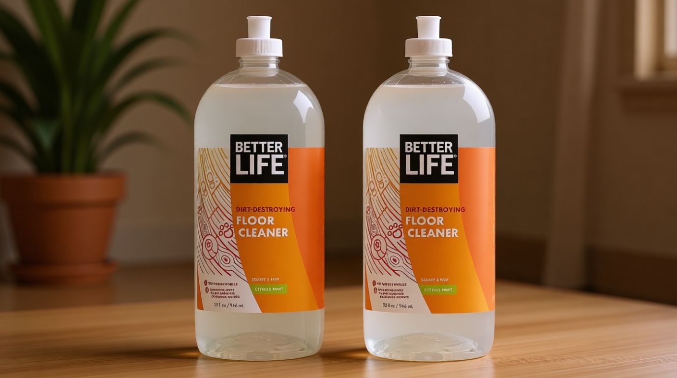 Better Life Floor Cleaner - Liquid Multipurpose Cleaner for Wood, Tile, Laminate, Vinyl, Bamboo - Hardwood Floor Cleaner for Mopping - Citrus Mint, 32 Fl Oz (Pack of 2)