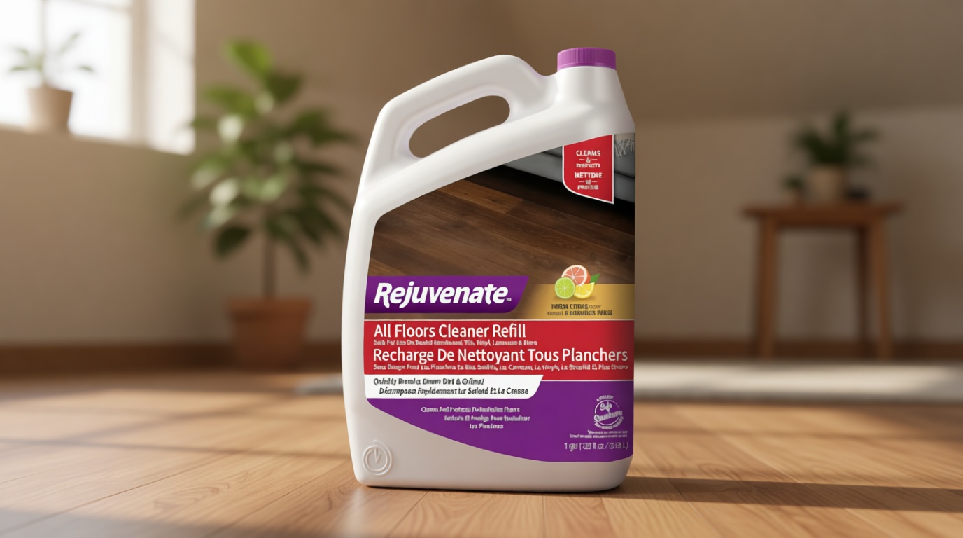 Rejuvenate All Floors Cleaner Refill, Breaks Down Dirt and Grime, Cleans and Protects Floors Throughout Your Home, Including Sealed Hardwood, Tile, Vinyl, Laminate and More, 1 Gallon