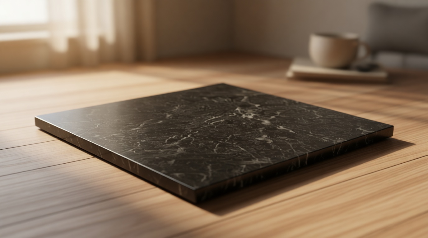 Nexus Self Adhesive 12-Inch Vinyl Floor Tiles, 20 Tiles - 12" x 12", Black w/White Vein Marble Pattern - Peel & Stick, DIY Flooring for Kitchen, Dining Room, Bedrooms & Bathrooms by Achim Home Decor