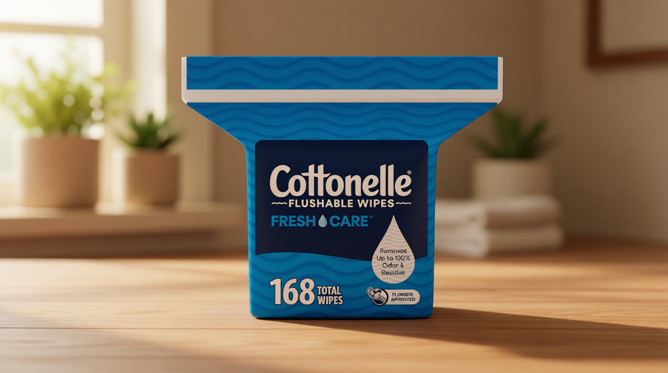 Cottonelle Fresh Care Flushable Wet Wipes, Adult Wet Wipes, 1 Refill Pack, 168 Wipes Per Pack, Packaging May Vary The Forest Stewardship Council