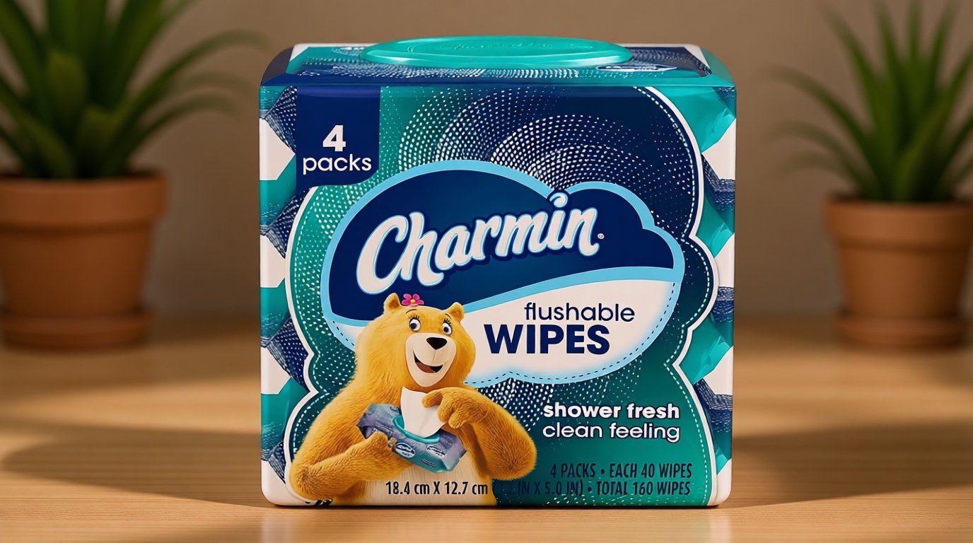 Charmin Flushable Wipes, 160 Total Wipes (4 Packs of 40)