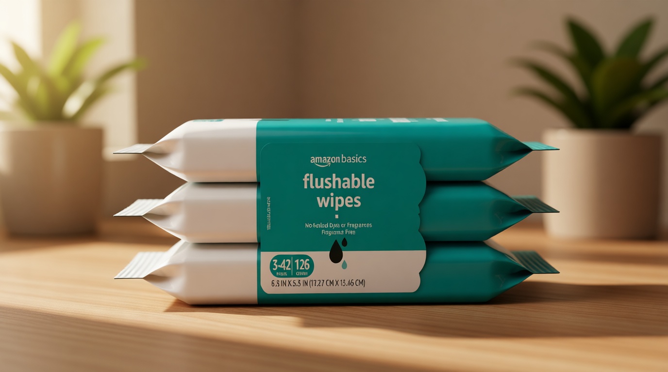 Amazon Basics Adult Wet Wipes Flushable formulated without Fragrance, 126 Count (3 Packs of 42) Packaging May Vary The Forest Stewardship Council