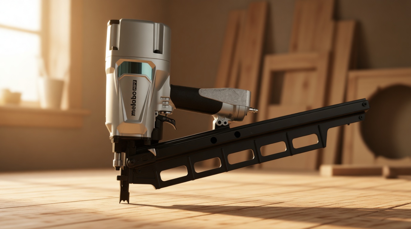 Metabo HPT Framing Nailer, Pro-Preferred Pneumatic Power Nailer & Framing Tool for Flooring, Roof Decking, Selectable Trigger & Rafter Hook, 21° 2" to 3-1/4" Plastic Collated Nails, NR83A5