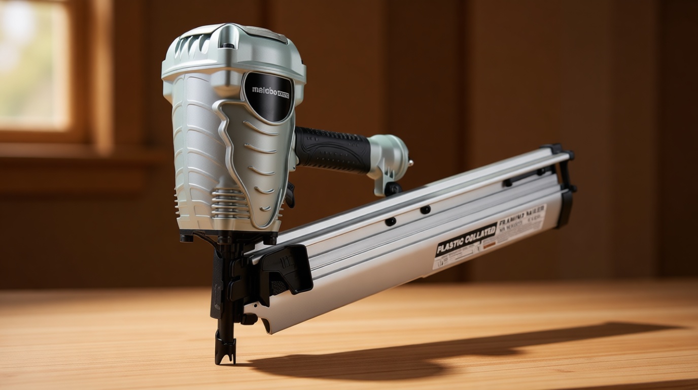 Metabo HPT Framing Nailer, Pro-Preferred Power Nailer for Flooring, Roof Decking, and More, Lightweight 7.5 lbs Framing Tool for 21° 2" to 3-1/2" Plastic Collated Nails, NR90AES1