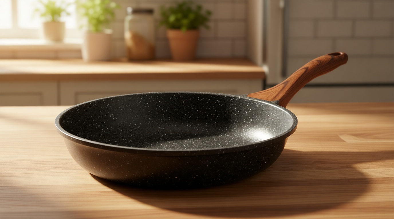 SENSARTE Nonstick Frying Pan Skillet, Swiss Granite Coating Omelette Pan, Healthy Stone Cookware Chef's Pan, PFOA Free (9.5 Inch) Recycled Claim Standard Blended