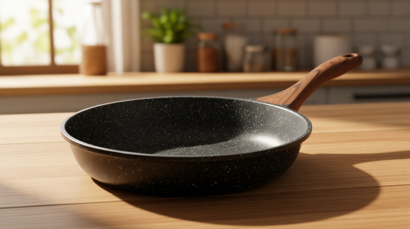 SENSARTE Nonstick Frying Pan Skillet, Swiss Granite Coating Omelette Pan, Healthy Stone Cookware Chef's Pan, PFOA Free (8/9.5/10/11/12.5 Inch) (8 Inch) Recycled Claim Standard Blended