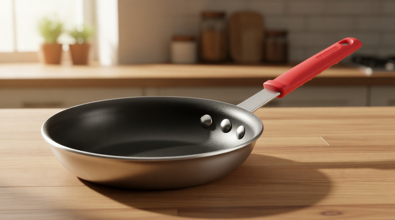 Tramontina Professional 8-Inch Non Stick Small Frying Pan, Heavy-Gauge Aluminum Skillet with Reinforced Nonstick Coating, Red Handle, Dishwasher and Oven Safe