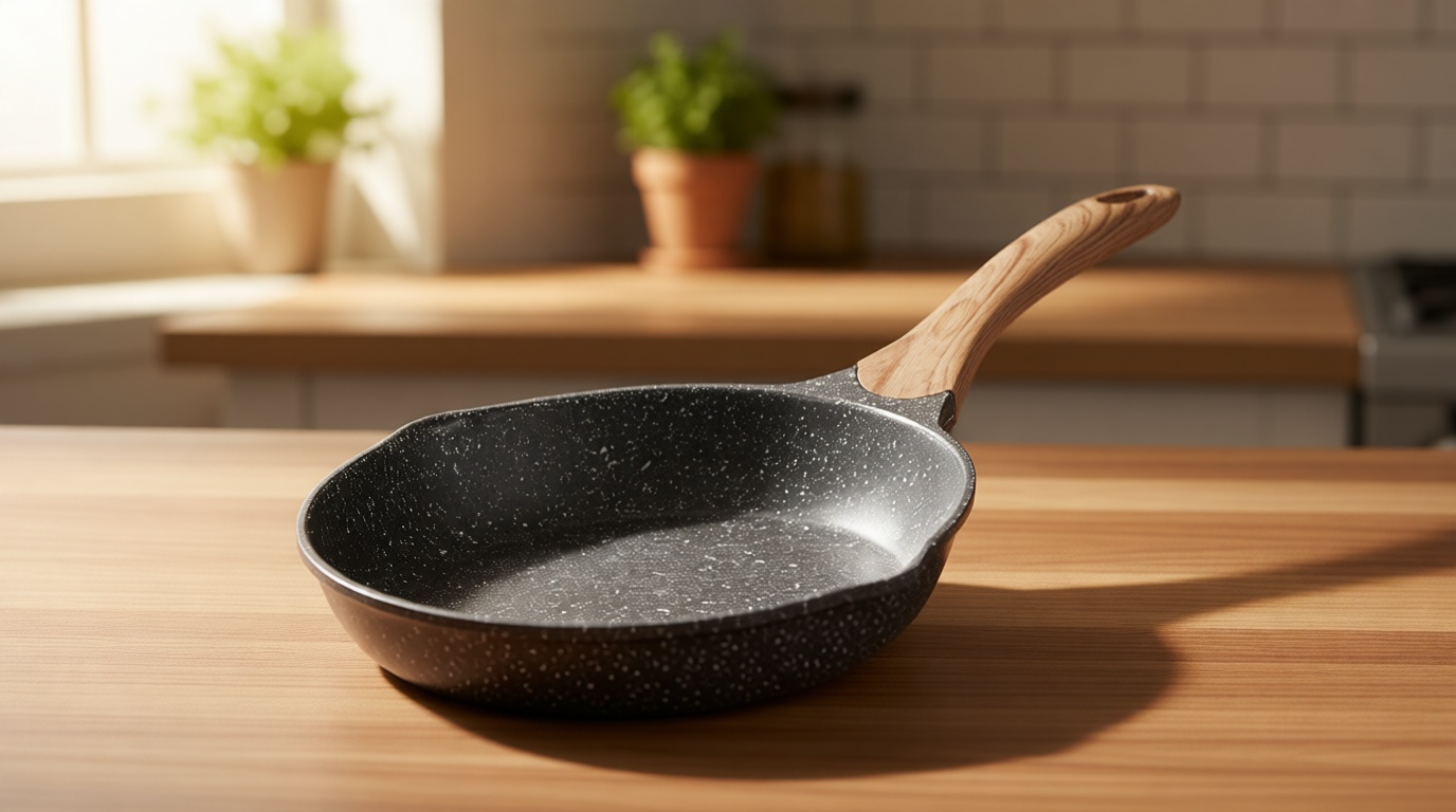 JEETEE 8 Inch Nonstick Frying Pan For Egg, Nonstick Omelette Skillet with Soft Touch Handle, All Stove Induction Compatible