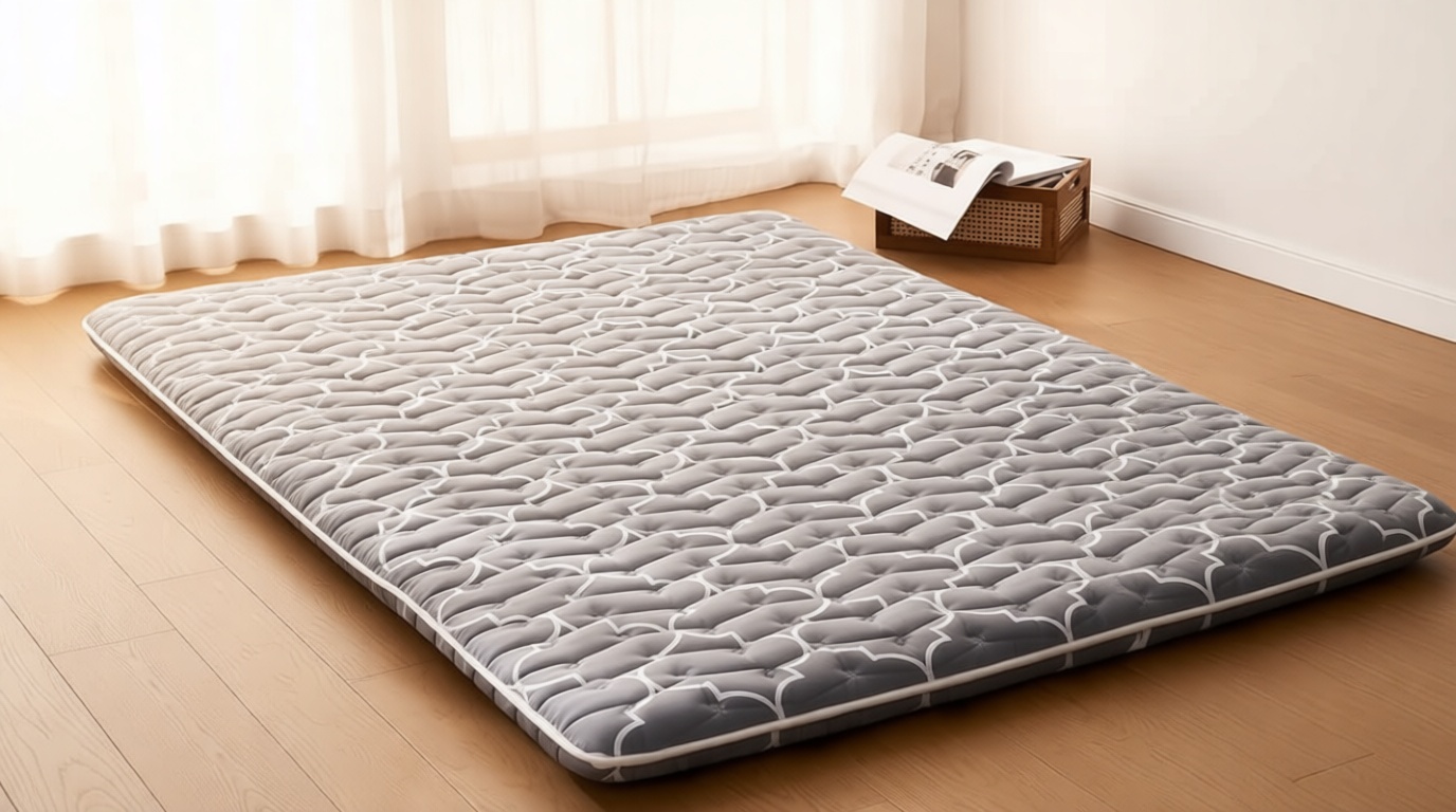 6th Generation Japanese Floor Futon Mattress - Extra-Thick 9-Layer Modern Futon with 100% High-Density Foam, Portable Floor Mattress Sleeping Pad for Adults, Guest Room, Dormitory, Queen Size(60"X80")