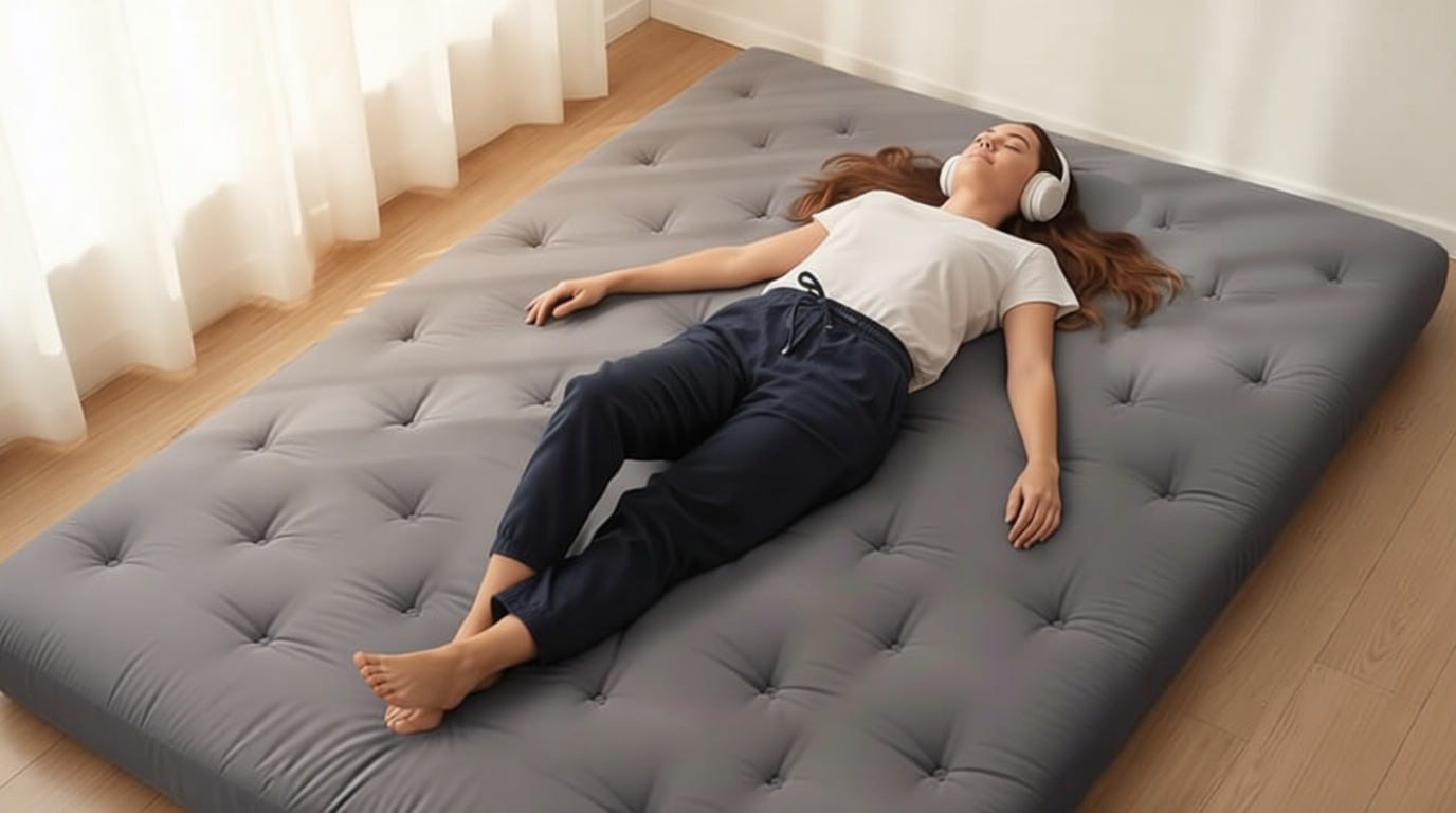 ZonLi Japanese Floor Futon Mattress Queen Size 80"x 60", 100% Cotton Cover 2.5'' Thicken Tatami Mattress, Foldable Sleeping Pad, Portable Dormitory Tatami Mat(Grey) OEKO-TEX STANDARD 100
