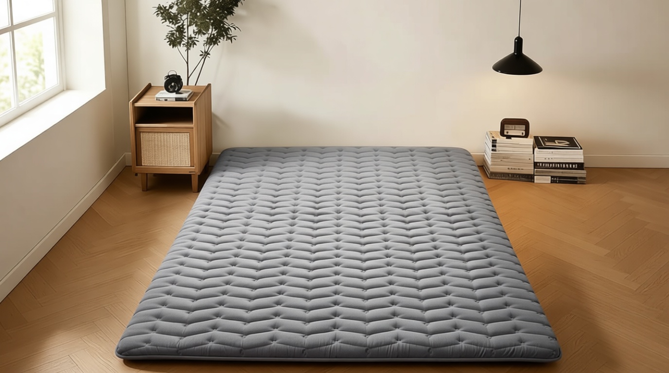 Premium Foam Japanese Futon Floor Mattress Queen Size 60"x 80",100% High Density Foam Comfortable Floor Mattress,3.2" Thicken Foldable Sleeping Pad,Dormitory Tatami Mat,for Adult and Kids (Gray)