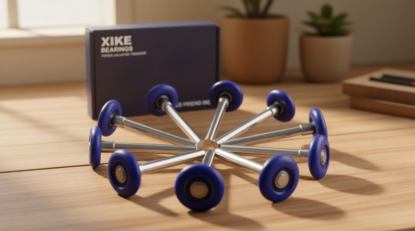 XiKe 10 Pack Blue 2" Nylon Garage Door Roller 4" Stem, Quiet/Durable and High Load, Use 6200-2RS Double Seals Precision Bearings.