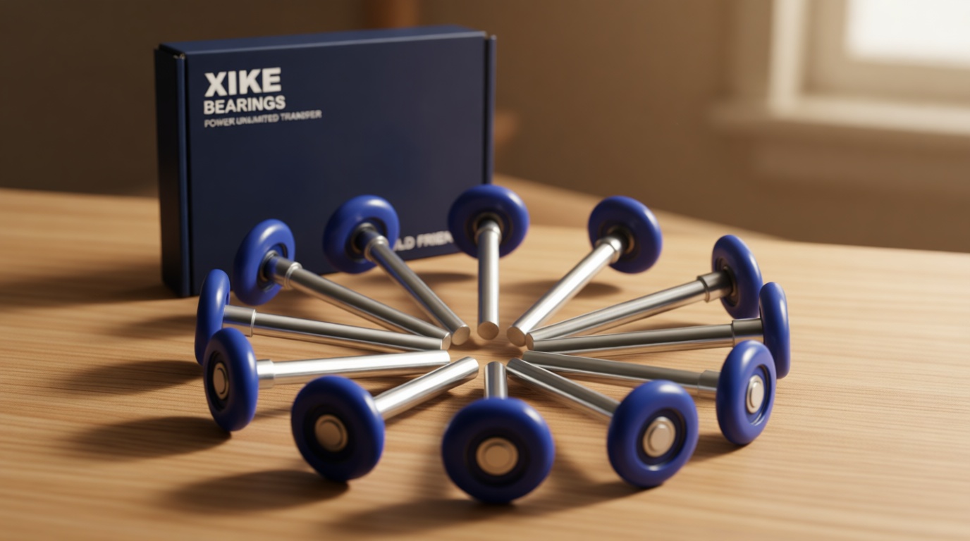 XiKe 12 Pack Blue 2" Nylon Garage Door Roller 4" Stem, Quiet/Durable and High Load, Use 6200-2RS Double Seals Precision Bearings.