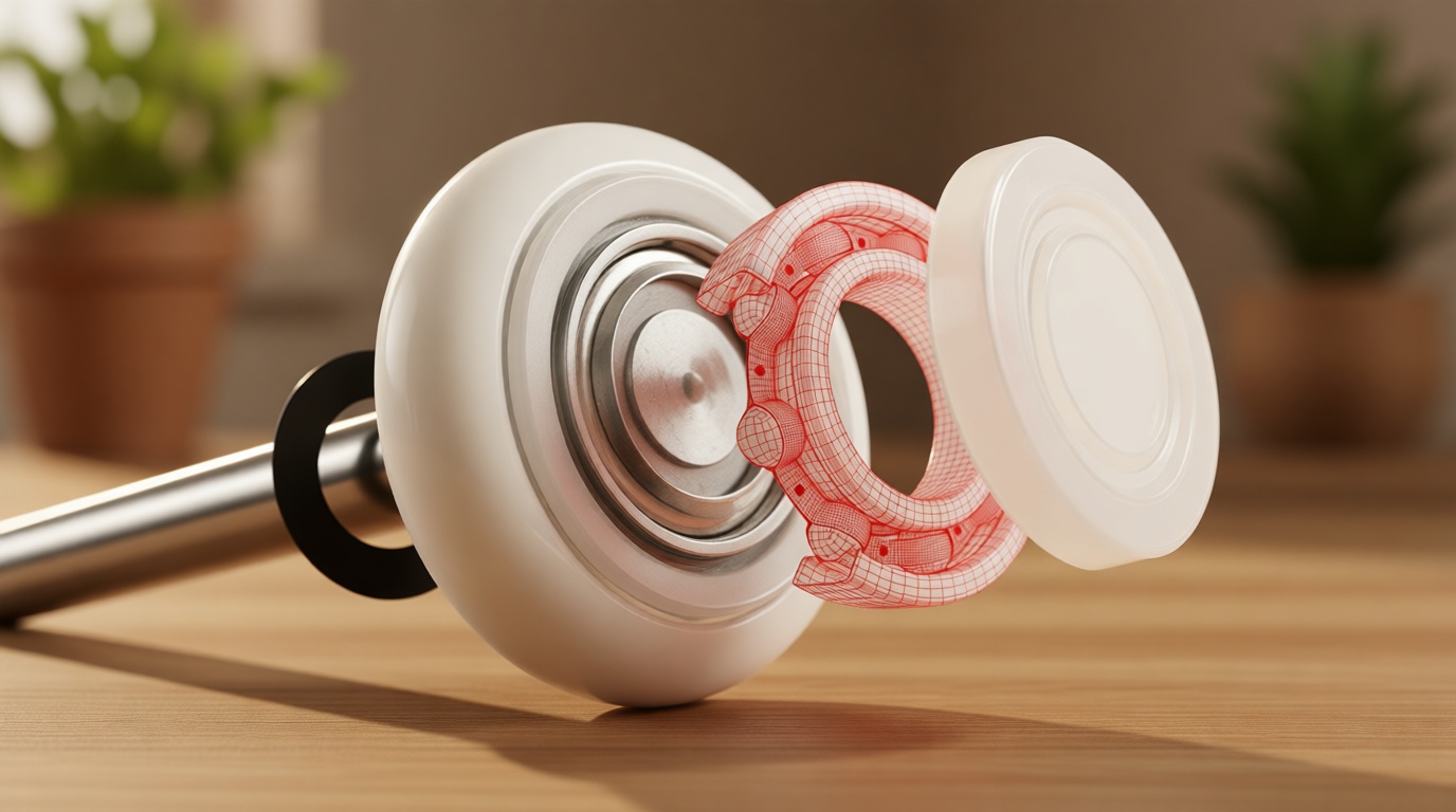 DURA-LIFT Ultra-Life MAX 2" Sealed 6200ZZ Bearing Nylon Garage Door Roller, 4" Stem, Pack of 10