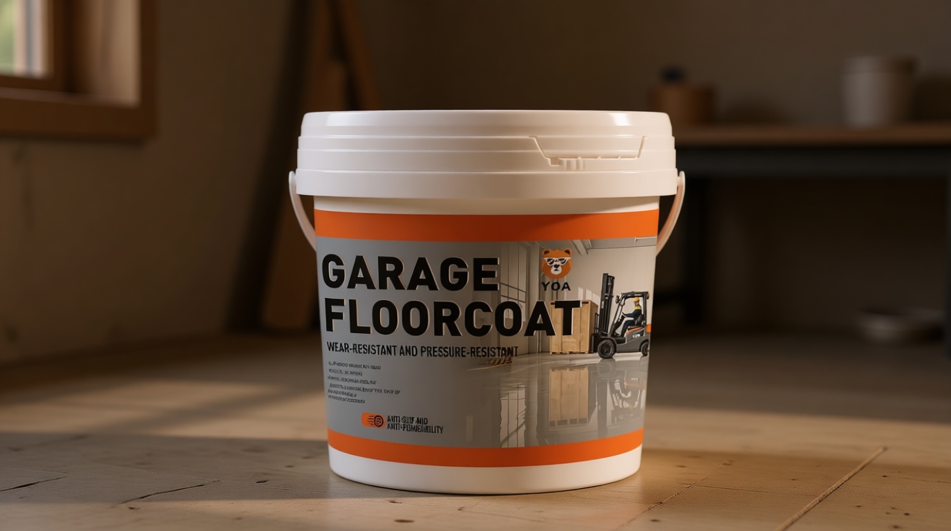 YOA Professional Concrete Garage Floor Paint, (1-Gallon/Light Gray), Acrylic Resin Coating, Suitable for Indoor Outdoor Garage, Basement, Factory,Etc. Scratch Resistant, Low VOC, Ready to Use