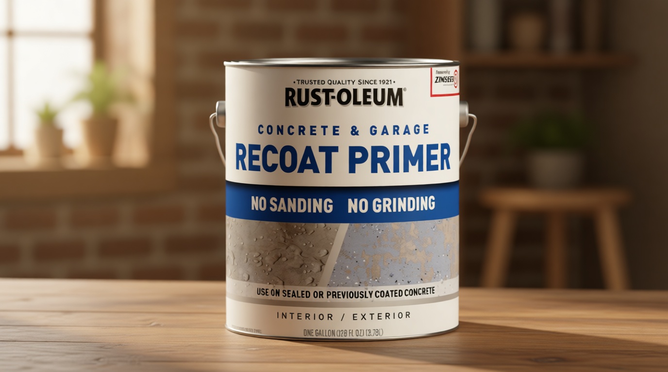 Rust-Oleum 338806 Concrete & Garage Floor Recoat Primer, Gallon, Gray
