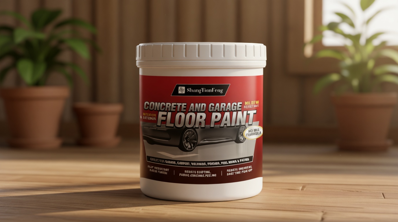 Professional Floor Paint Kit (1 Gallon) - Sea Gray Acrylic Concrete Coating for Garages & Basements | Single Component Formula | Scratch Resistant & Low VOC | Ready-to-Use