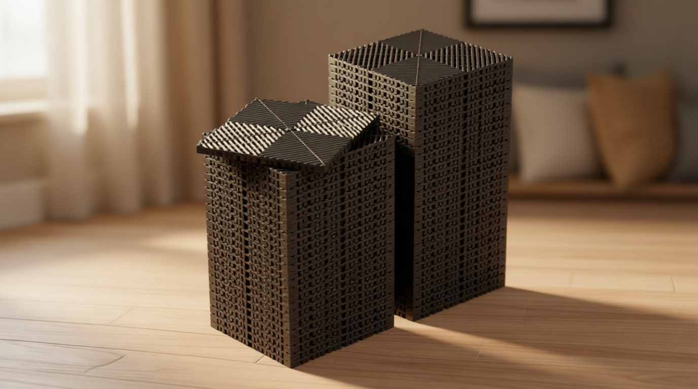 Jocoevol 60-Pcs Interlocking Tile, 12" x 12" Indoor/Outdoor Self-Drainage Interlocking Floor Tiles, Non-Slip Heavy-Duty Polypropylene Splicing Flooring Tile for Garage Patio Pool Bathroom, Black