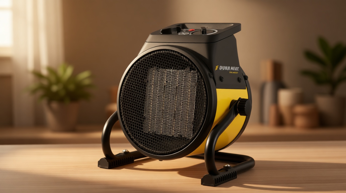 Dura Heat EUH1465 Electric Forced Air Heater with Pivoting Base 5,120 BTU, Yellow