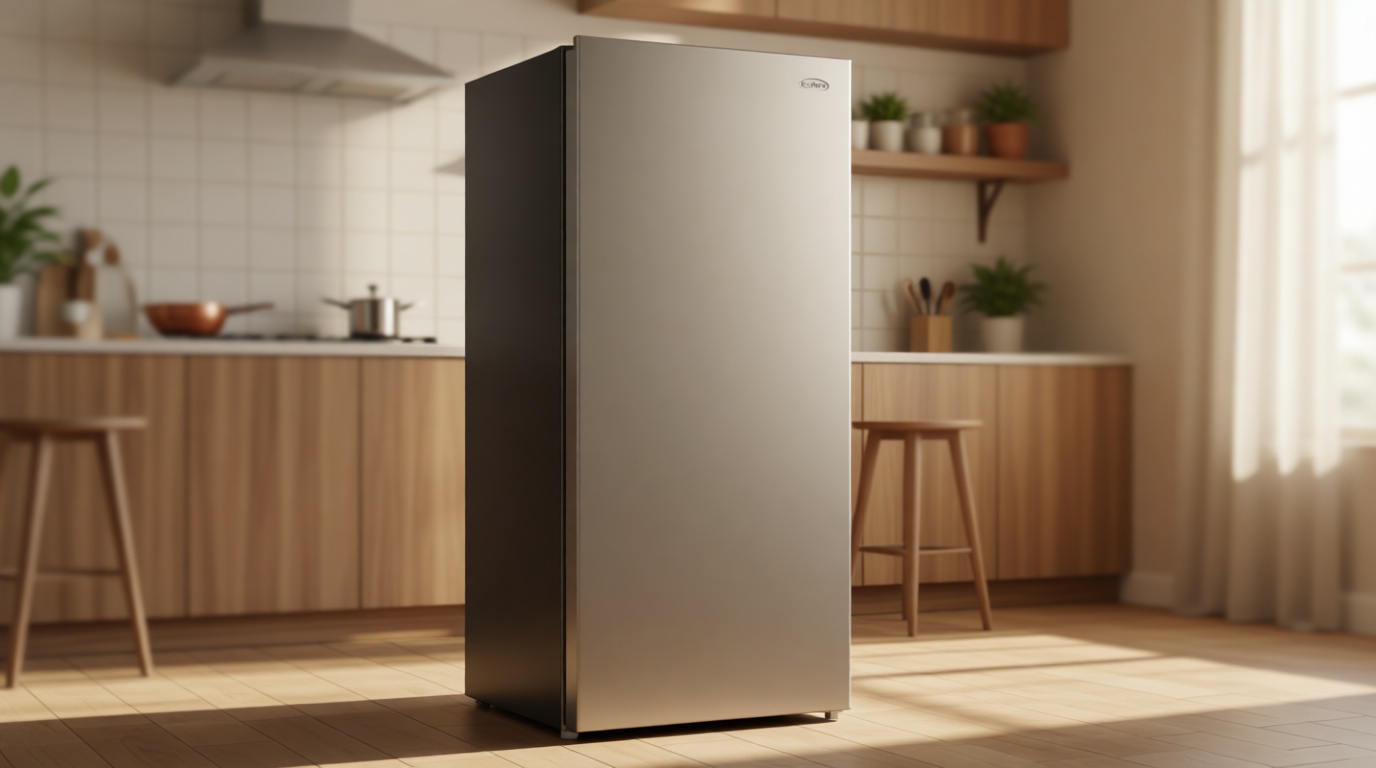 KoolMore 7 Cu. Ft. Garage Ready Convertible Upright Manual Defrost Freezer/Refrigerator in Stainless Steel