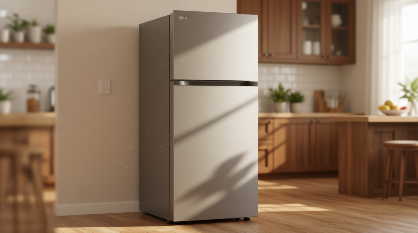 LG 28-Inch Freestanding Top-Freezer Refrigerator with 18 cu ft Capacity, 2 Glass Shelves, Gallon Door Bins, Multi-Air Flow System, Garage-Ready, Ice Maker Ready ENERGY STAR