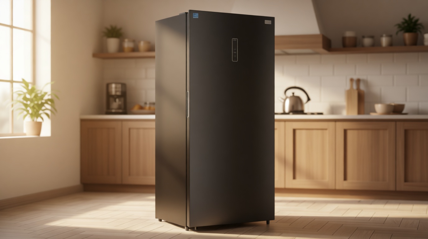 BLACK+DECKER 21.2 Cu. Ft. Convertible Freezer Refrigerator, Upright Freezer with Glass Shelves, Reversible Door,ENERGY STAR rated, Frost Free, BUC2120MB, Black