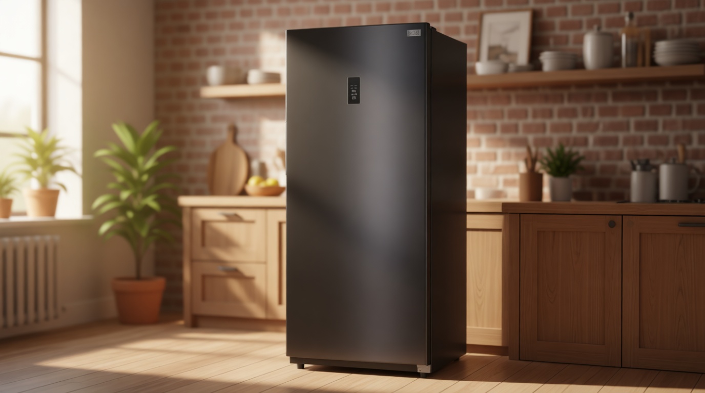 BLACK+DECKER 14 Cu. Ft. Convertible Freezer Refrigerator, Upright Freezer with Glass Shelves, ENERGY STAR rated, Frost Free, BUC1400XB, Black