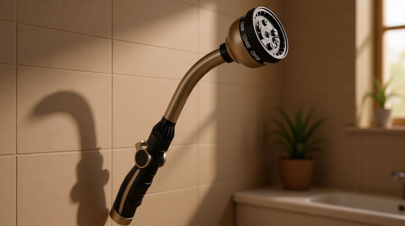 RESTMO Watering Wand Heavy Duty, Metal Garden Hose Wand with 10 Spray Patterns, 15-Inch Long Hose Nozzle Sprayer with Thumb Flow Control, Ideal to Water Hanging Baskets and Shrubs