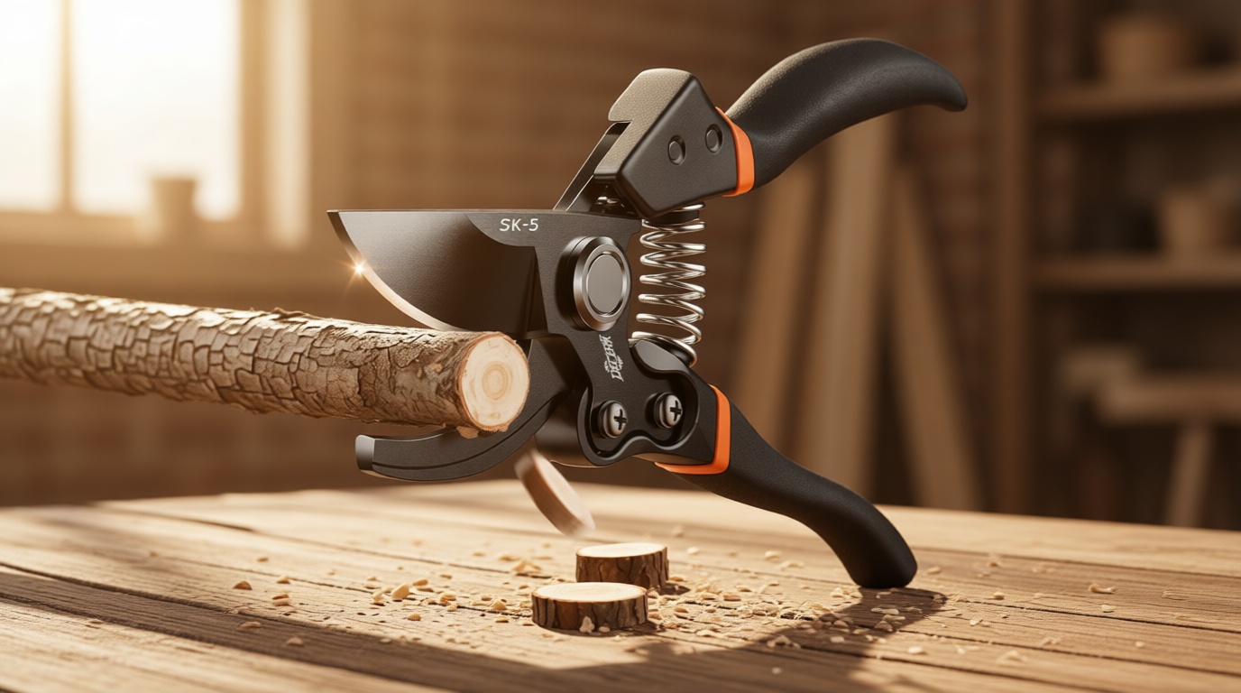 DECERK® 8.5" Professional Pruning Shears - Cuts 4X Easier with Ultra Sharp Japanese Steel Titanium Blade, Arthritis Friendly Garden Scissors & Plant Clippers, Effortlessly Prunes 3/4" Branches