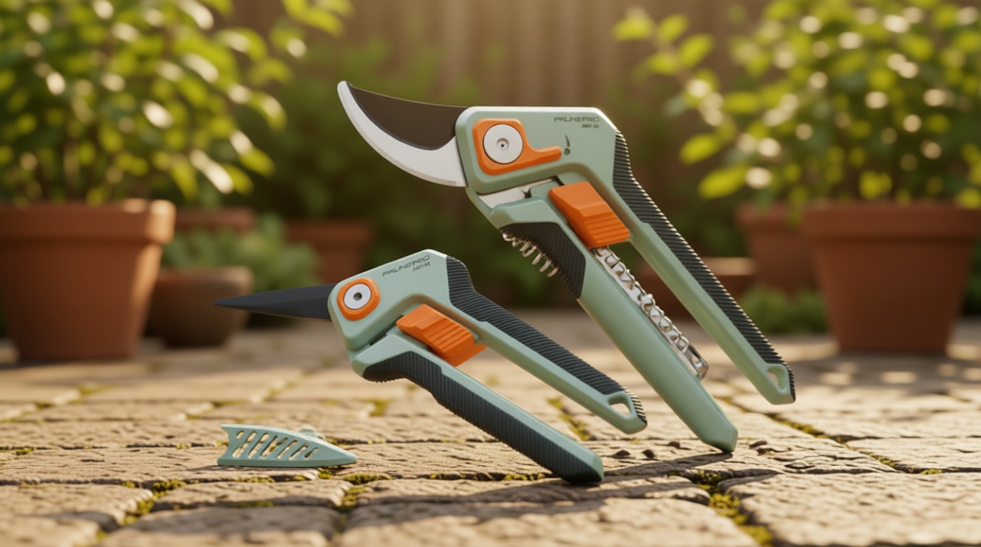 PrunePro Pruning Shears Gardening Scissors Set Professional Hand Pruner Sharp Stainless Steel Blade Garden Scissors Plant Flower Garden Clipper