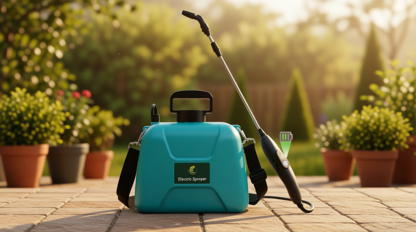 2 Gallon Battery Powered Garden Sprayer, Electric Sprayer with USB Rechargeable Handle, 3 Mist Nozzles, Retractable Wand, Water Pump Sprayers with Adjustable Shoulder Strap for Yard, Lawn and Garden